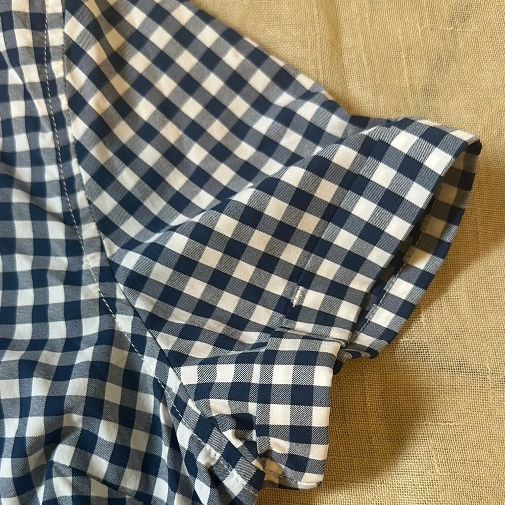 Southern Tide Navy and White Checkered Women's Top - Picture 4 of 7
